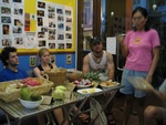 fruit tasting session at the hostel