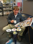 breakfast at LH Lounge in Frankfurt: home, sweet home...