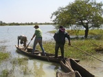 looking for hippos in the lake