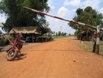 Cambodian border post, stopping for a chat