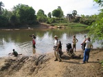 crossing a stream/ river
