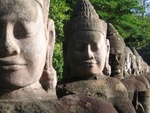 deities lining the entrance