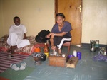 Ethiopian coffee ceremony at home