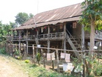traditional housing in Vang Vieng