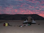 first night on sandbank in the river
