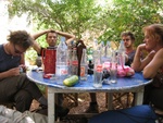 Tubabos waiting to set off for Dogon country