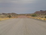 on the road again, heading for Brandberg and the Organ Pipes