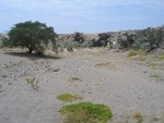 crossing the dried out river bed