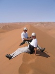 resting on the top