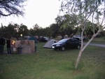 camping in Upington where we chatted to our nice camping neighbours
