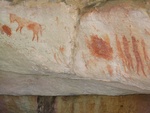 Bushmen paintings along a nearby walk
