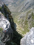 looking back after climbing Table Mountain