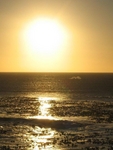 Whale breaching in sunset - just a bit too quick for the camera...