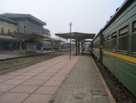 taking the train towards Ha Long Bay (Cat Ba Town)