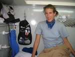 ready for bed on the train from Hanoi to Hue 